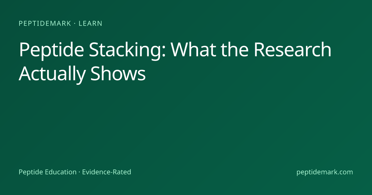 Peptide Stacking: What the Research Actually Shows | PeptideMark