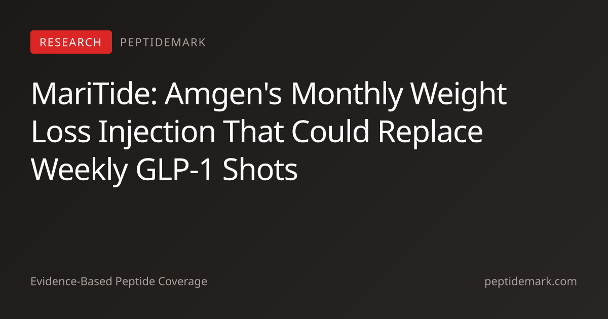 MariTide: Monthly Weight Loss Injection (Amgen 2026) | PeptideMark